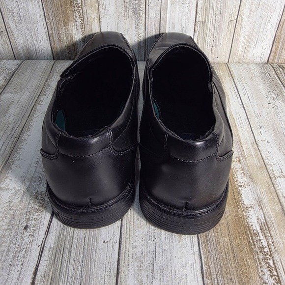 Ashford Hayes Mens Black Leather  Toe Slip On Loafer Dress Shoes Size 12 EEEE